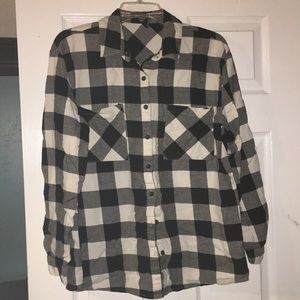 forever 21 black and white flannel